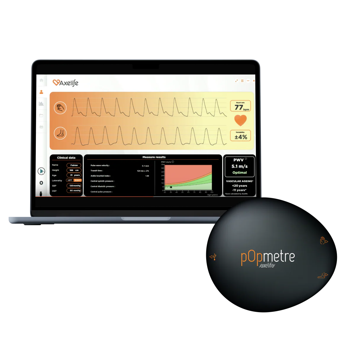 Appareil de mesure du risque cardiovasculaire pOpmètre® - Image 4