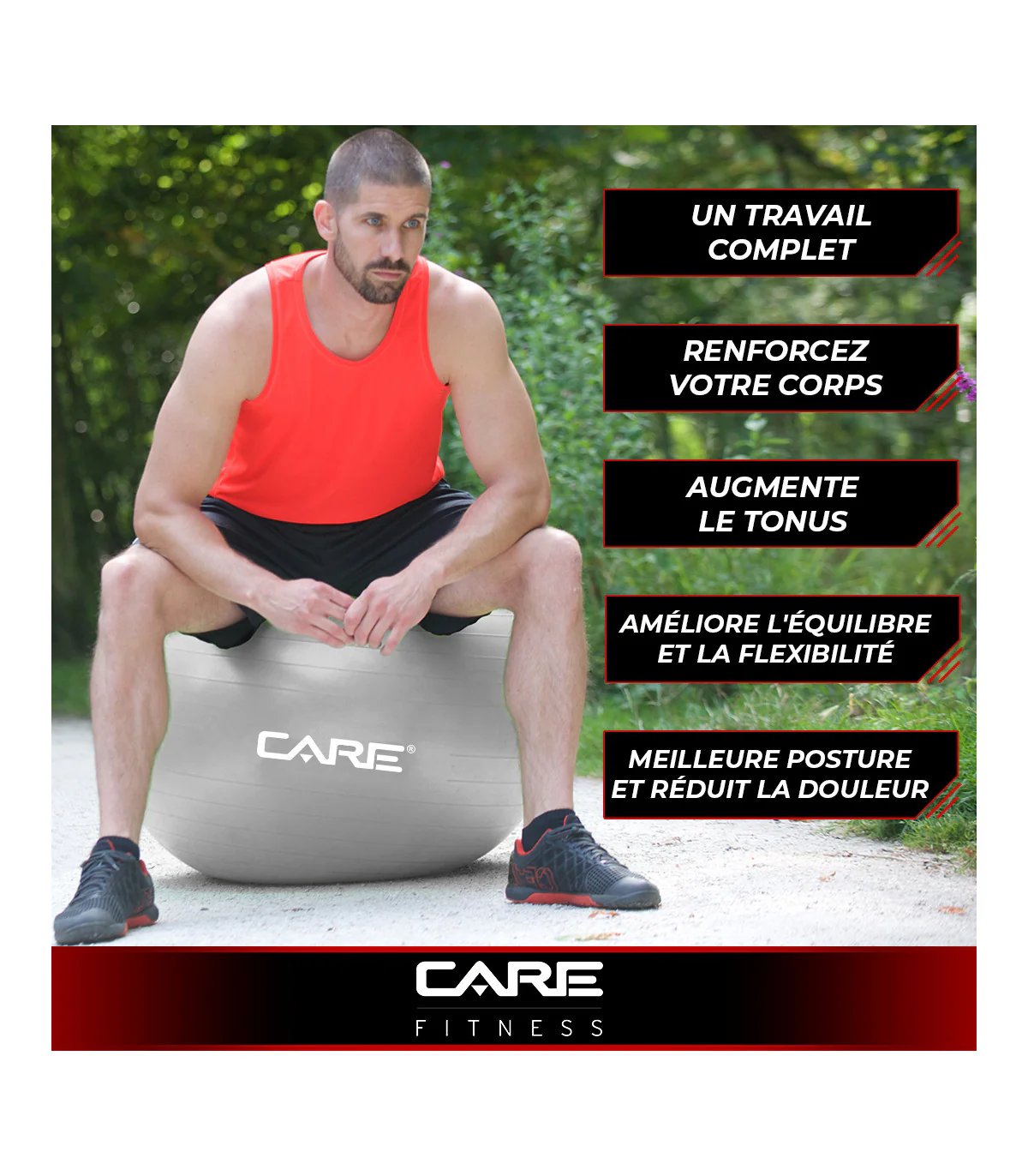 Gym Ball ABS Anti-Burst + Pompe care - Image 6