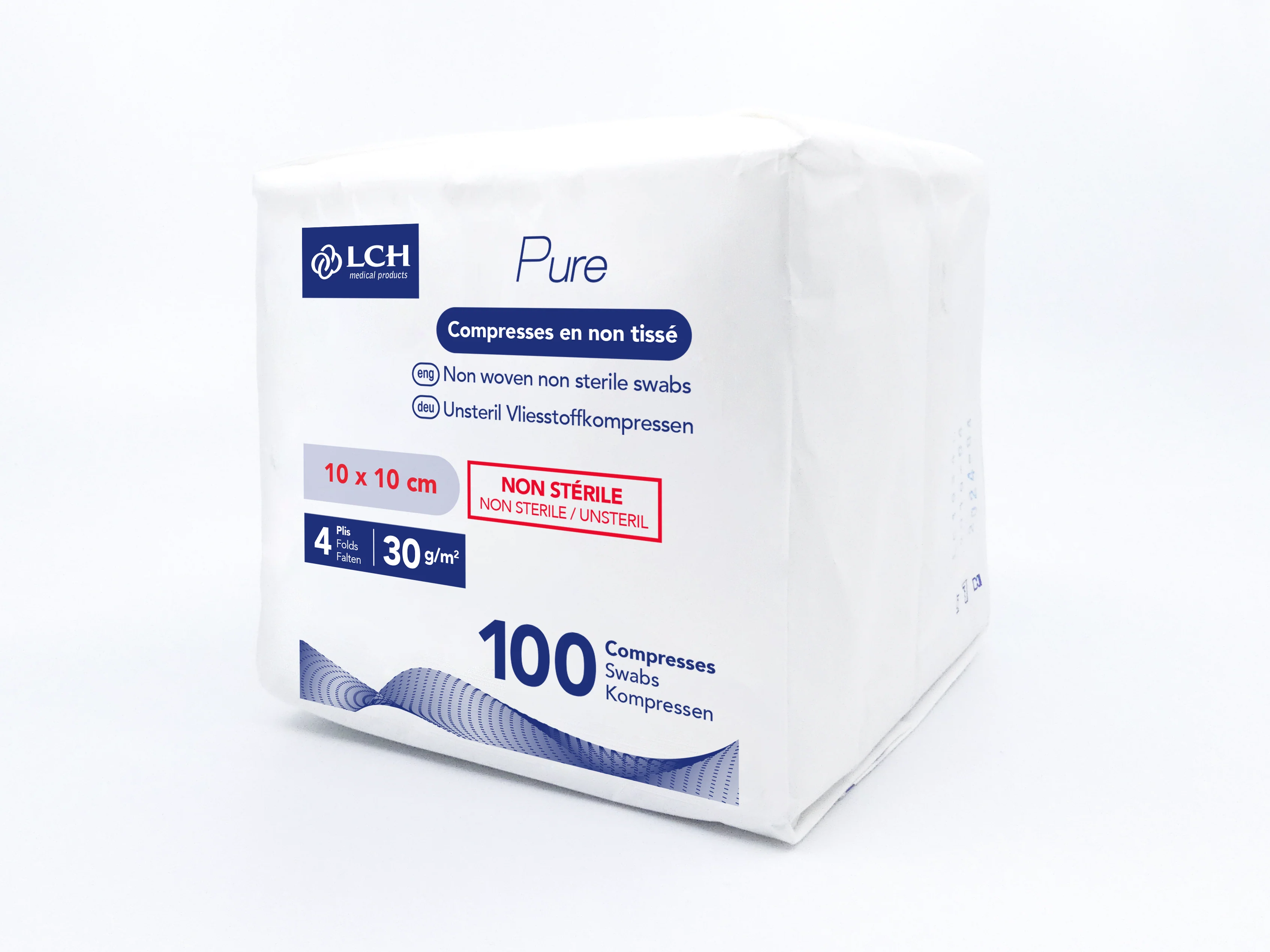 Compresses en non tissés non stériles PURE N30 - LCH - pack de 100 compresses - Image 4