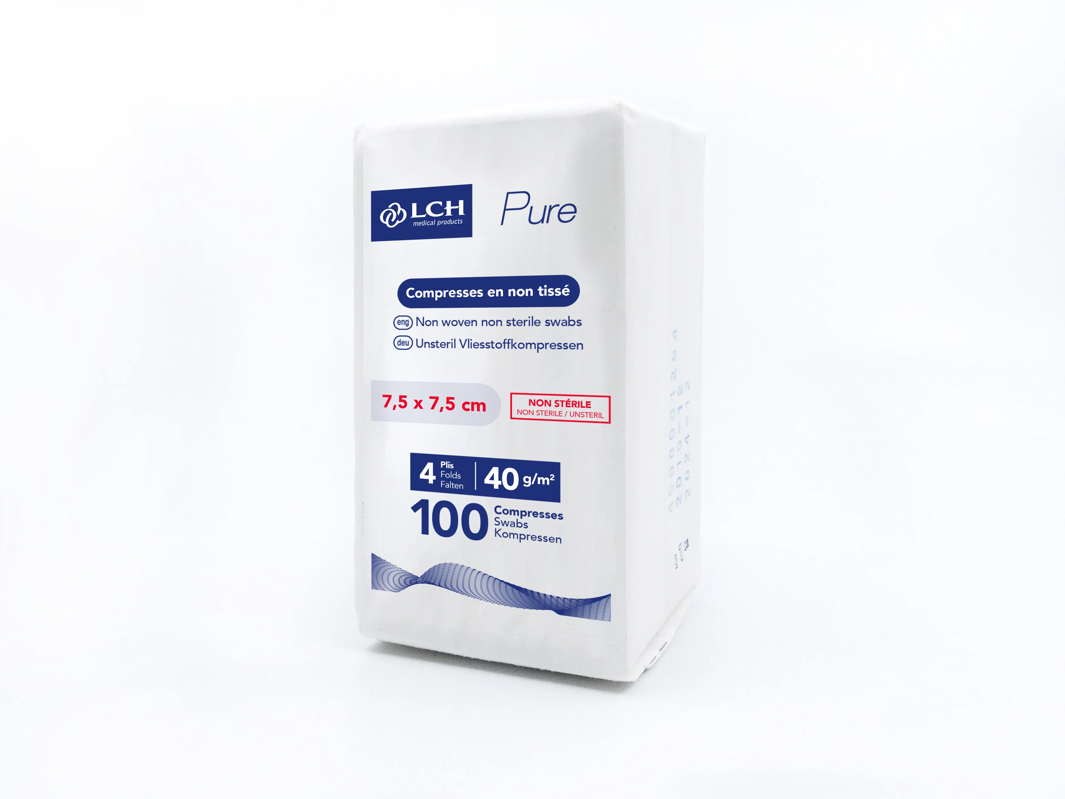 Compresses non tissées non stériles Pure N40 - LCH - pack de 100 compresses - Image 3