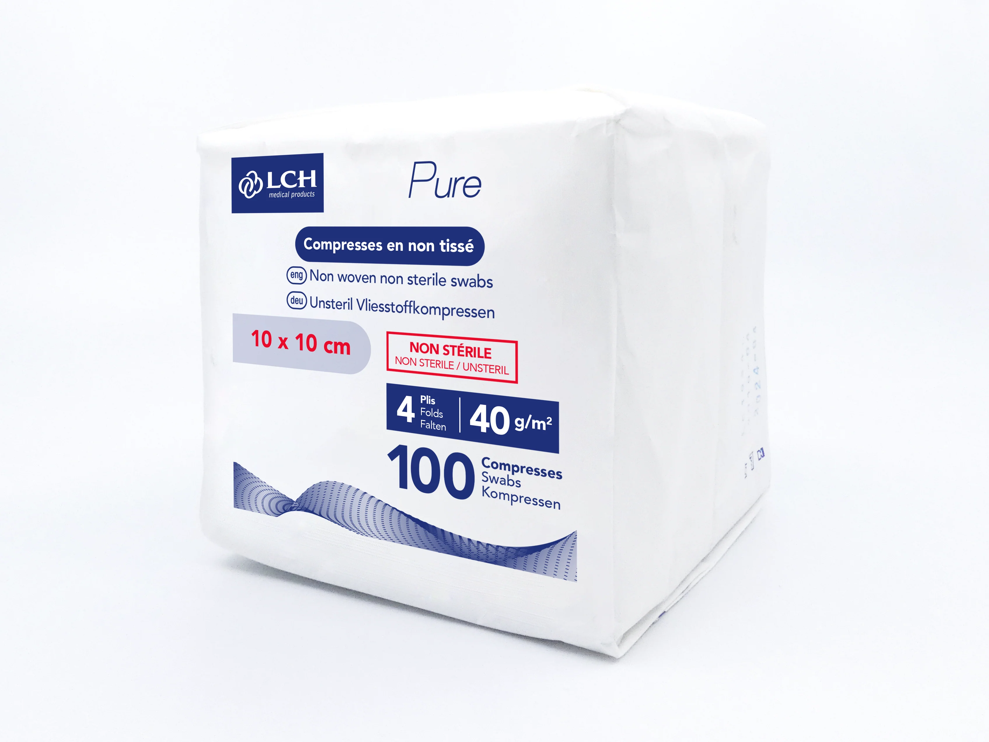 Compresses non tissées non stériles Pure N40 - LCH - pack de 100 compresses - Image 4