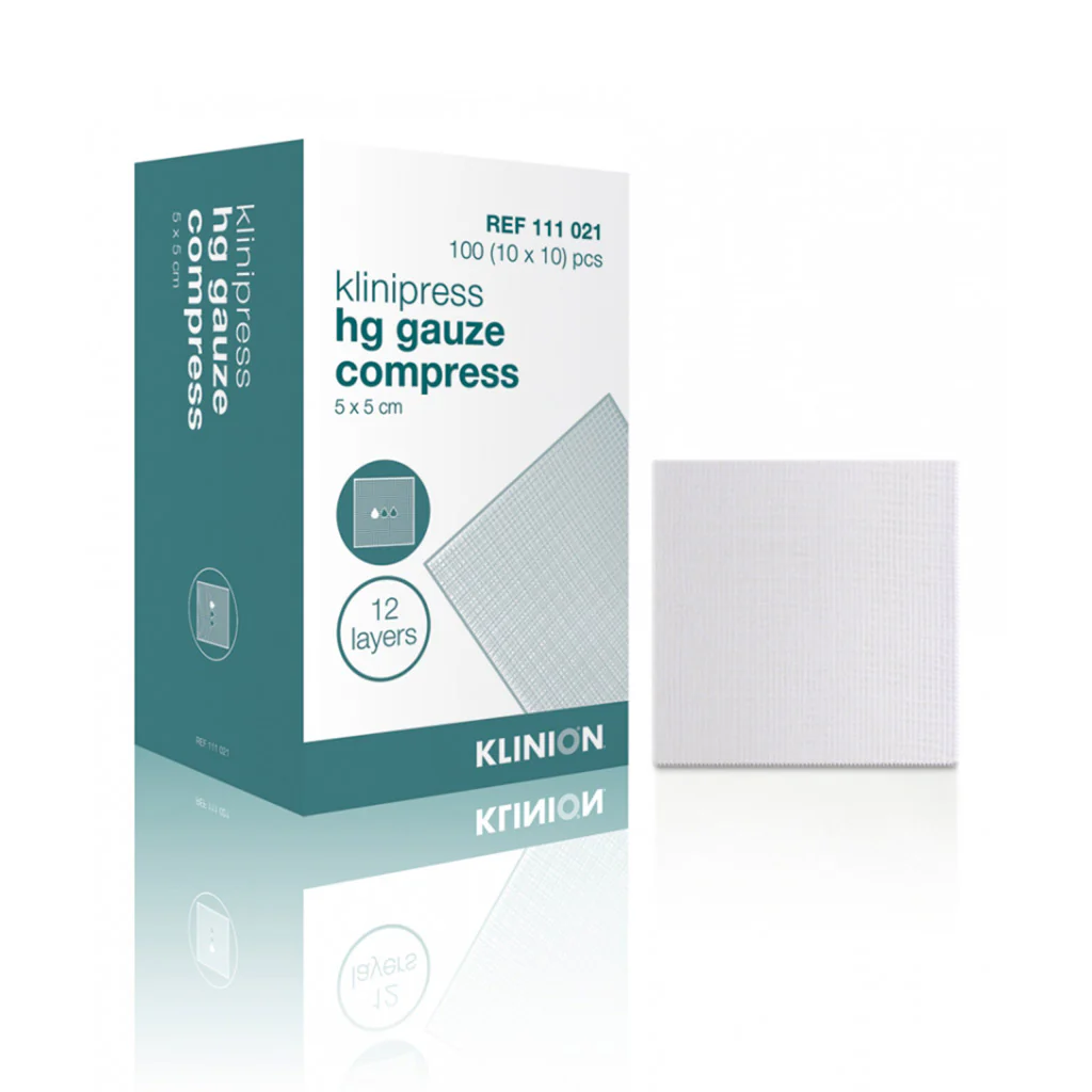 Compresses de gaze stériles Klinion 8 plis - Image 4