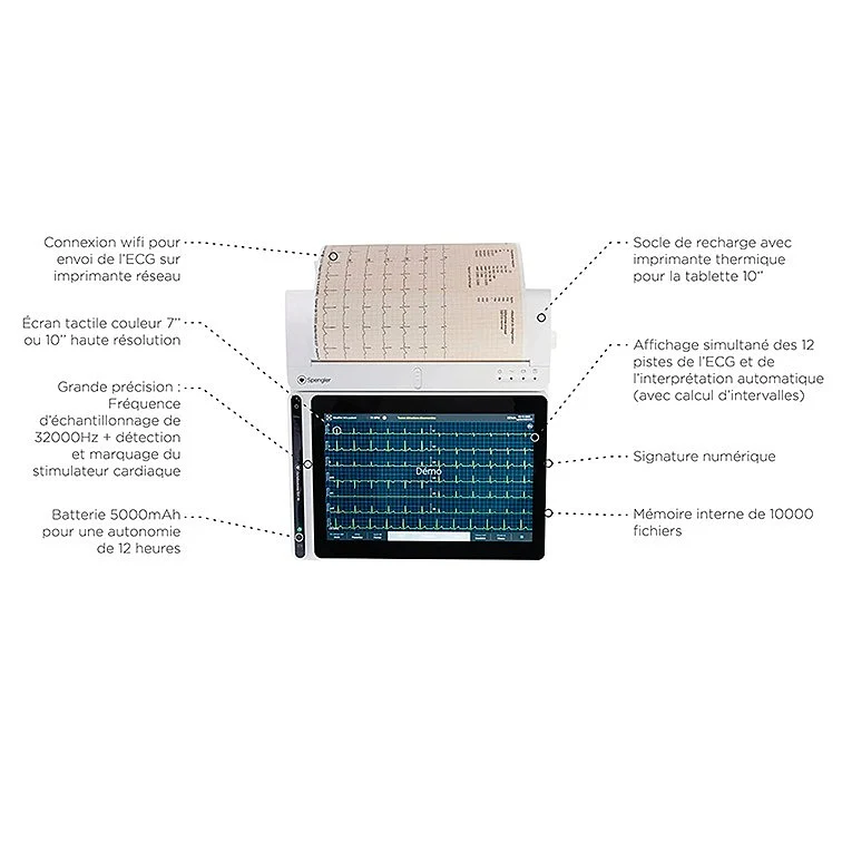 Tablette ECG EVI 10 Cardiomate Spengler + Sac De Boissy offert - Image 5