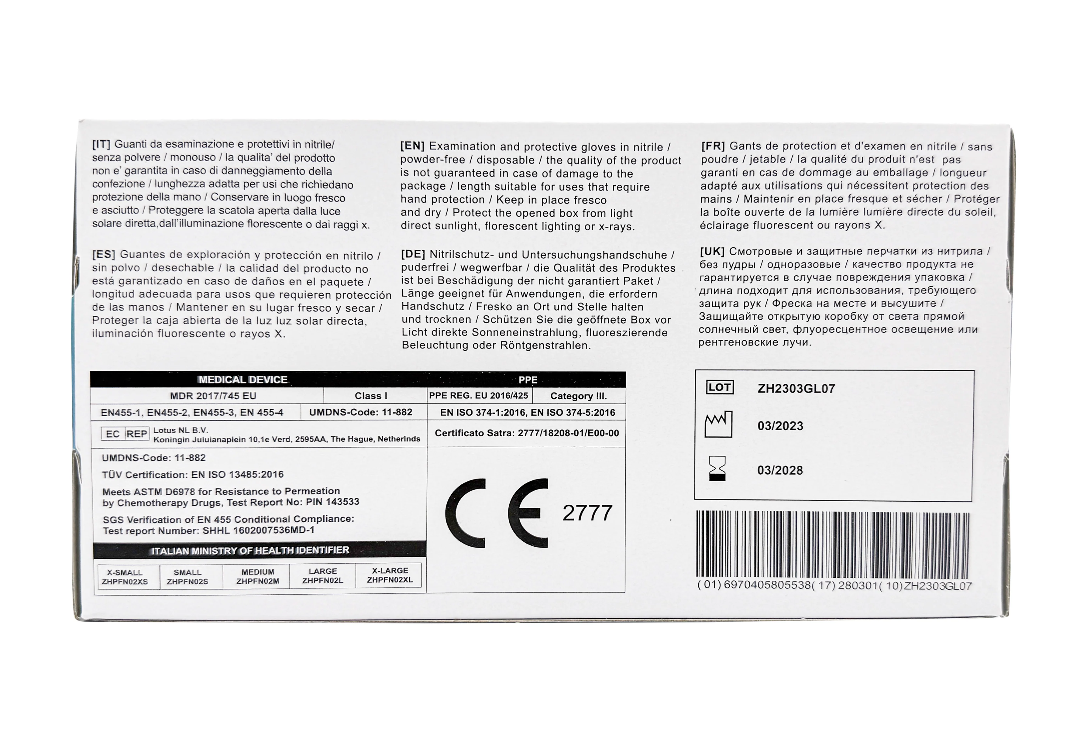Gants de protection et d'examen en nitrile - Bleu - Boite de 100 - Image 3