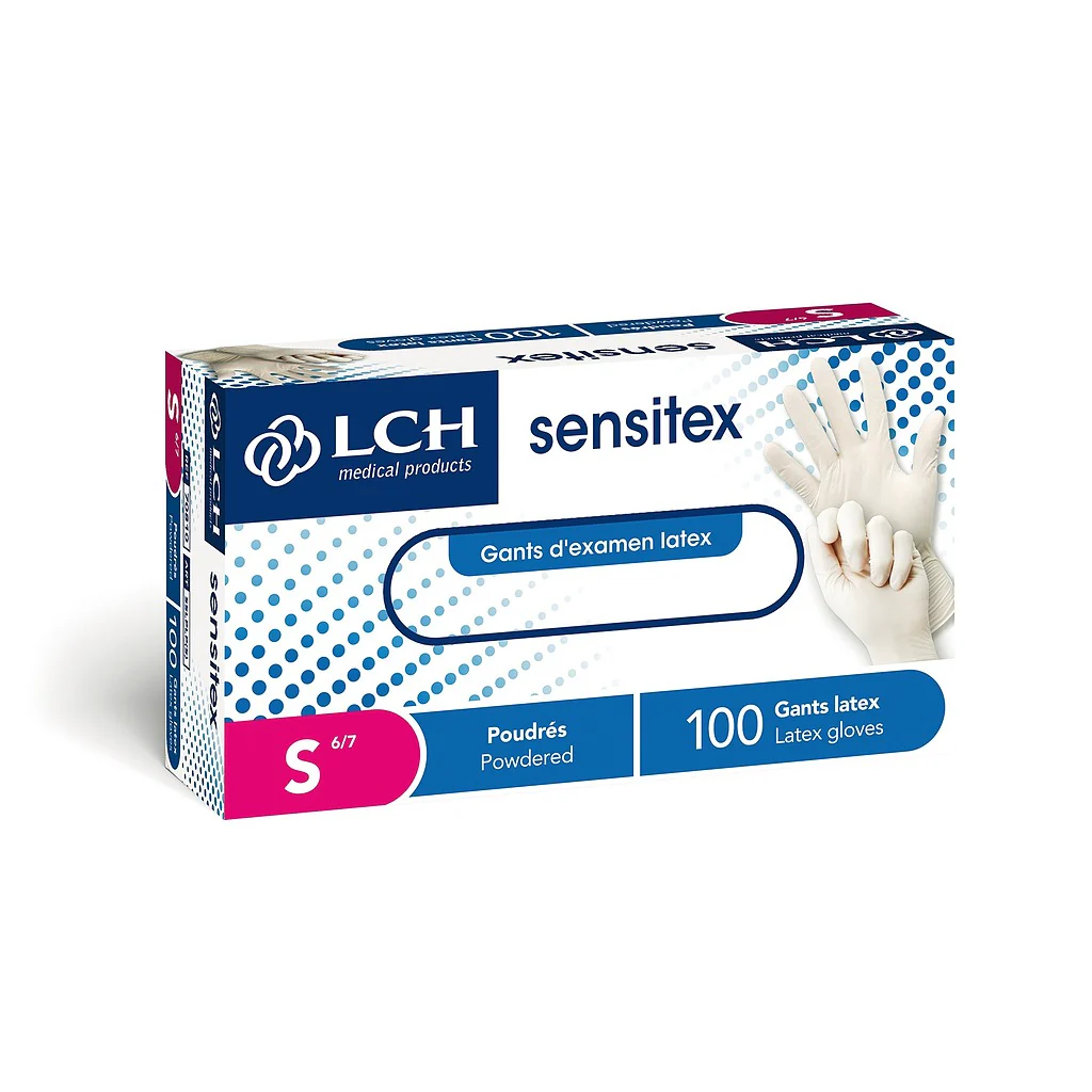 Gants Sensitex en latex poudrés non stériles – Beige - Image 3