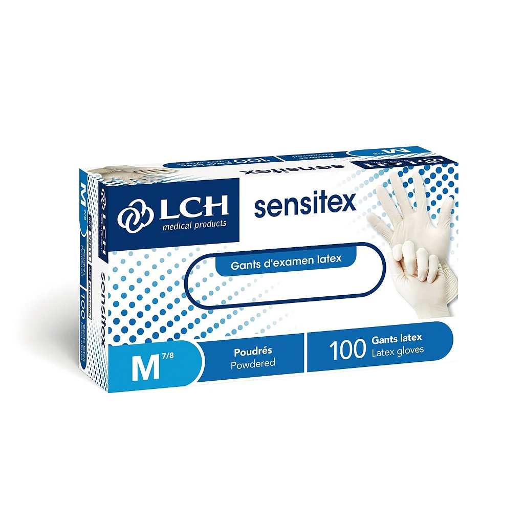 Gants Sensitex en latex poudrés non stériles – Beige - Image 4