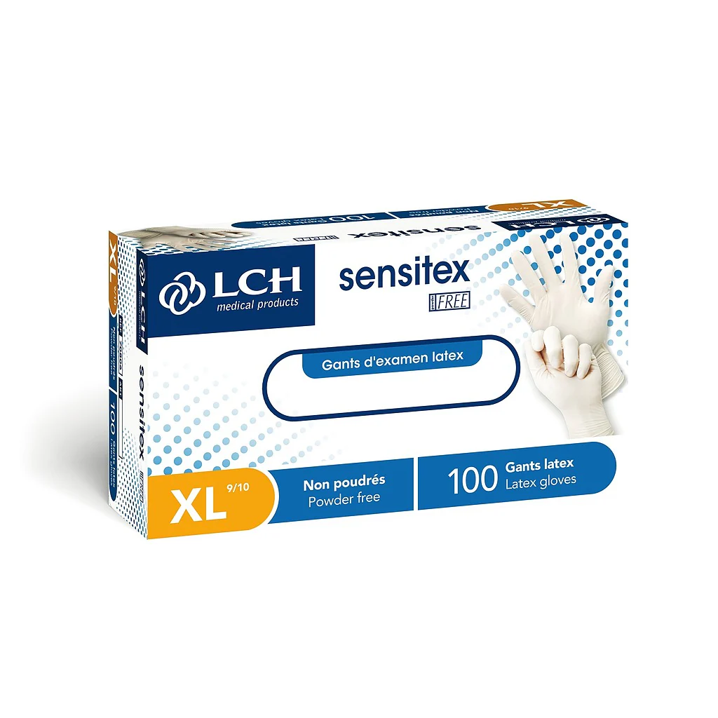 Gants d'examen en latex non poudrés Sensitex LCH  - Boîte de 100 - Image 4