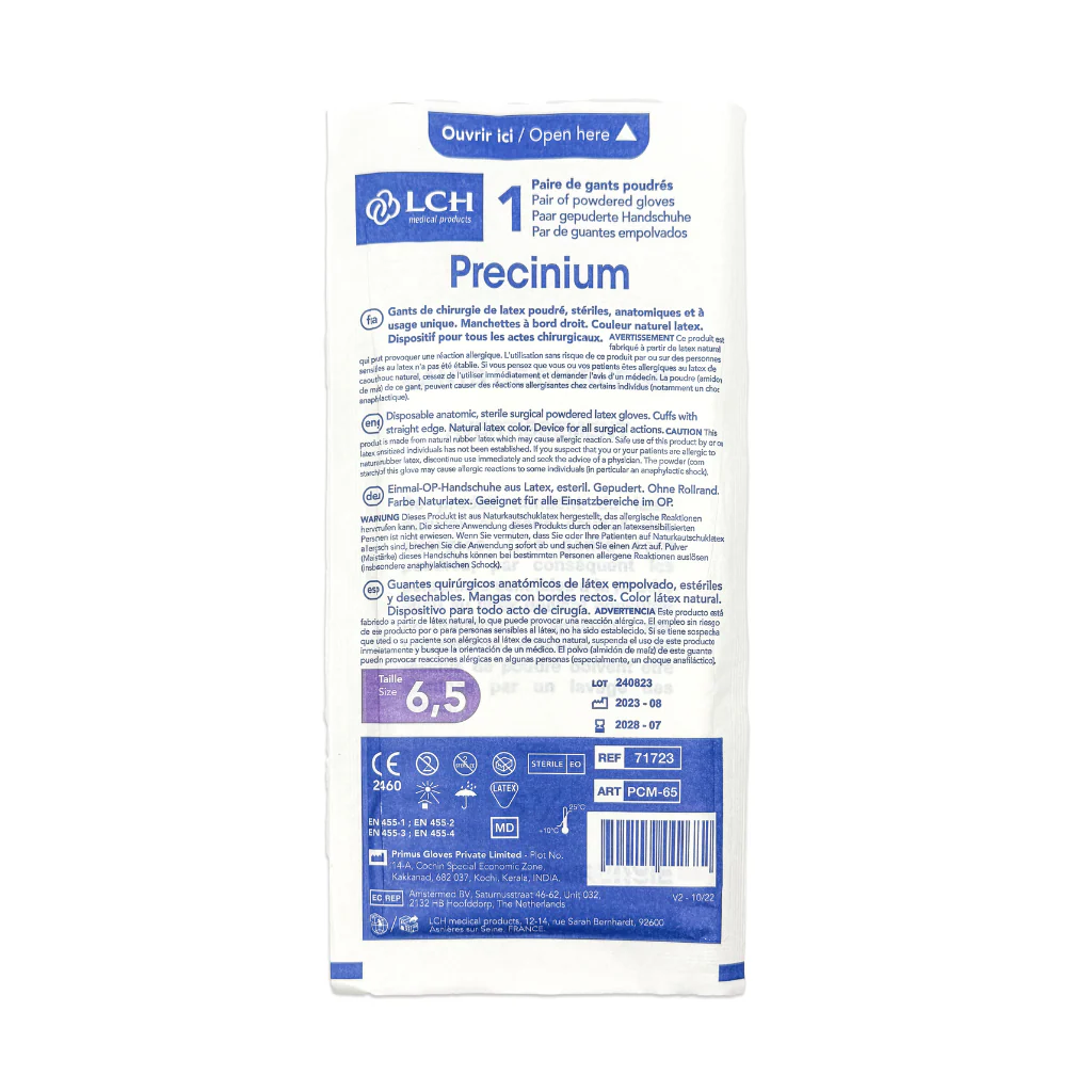 Gants stériles Precinium LCH en latex poudré -  Boîte de 50 paires - Image 9