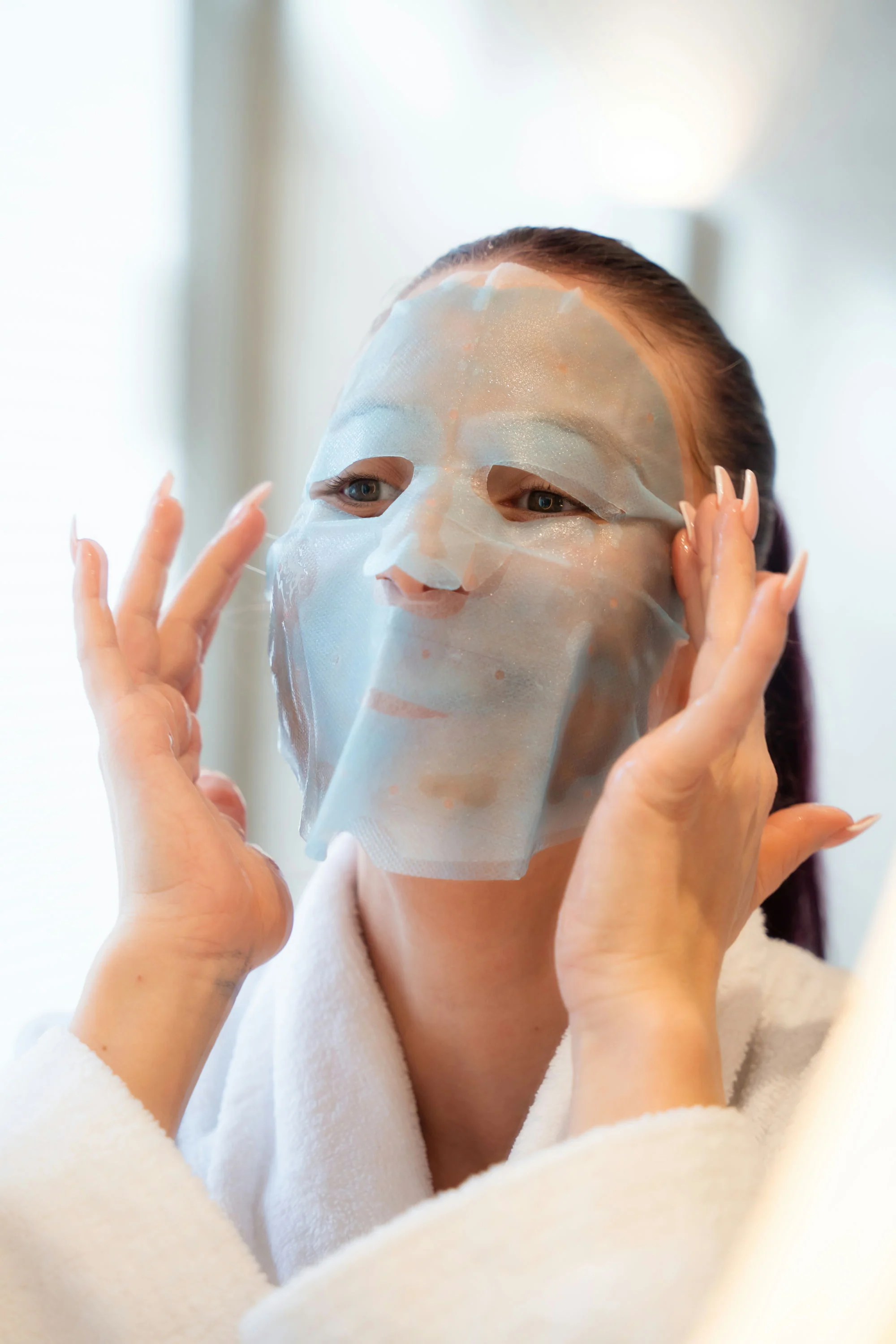 Masque bleu visage Dermaroller - Boîte de 5 masques - Image 4