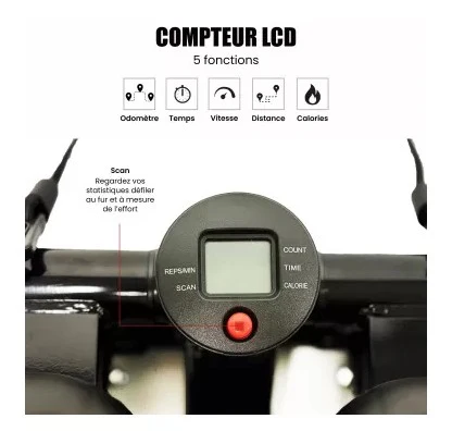 Mini stepper avec compteur et bandes de résistance - CARE - Image 3