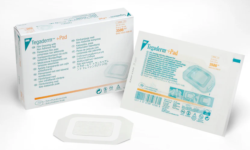 Pansement adhésif stérile transparent avec compresse 3M™ Tegaderm + Pad
