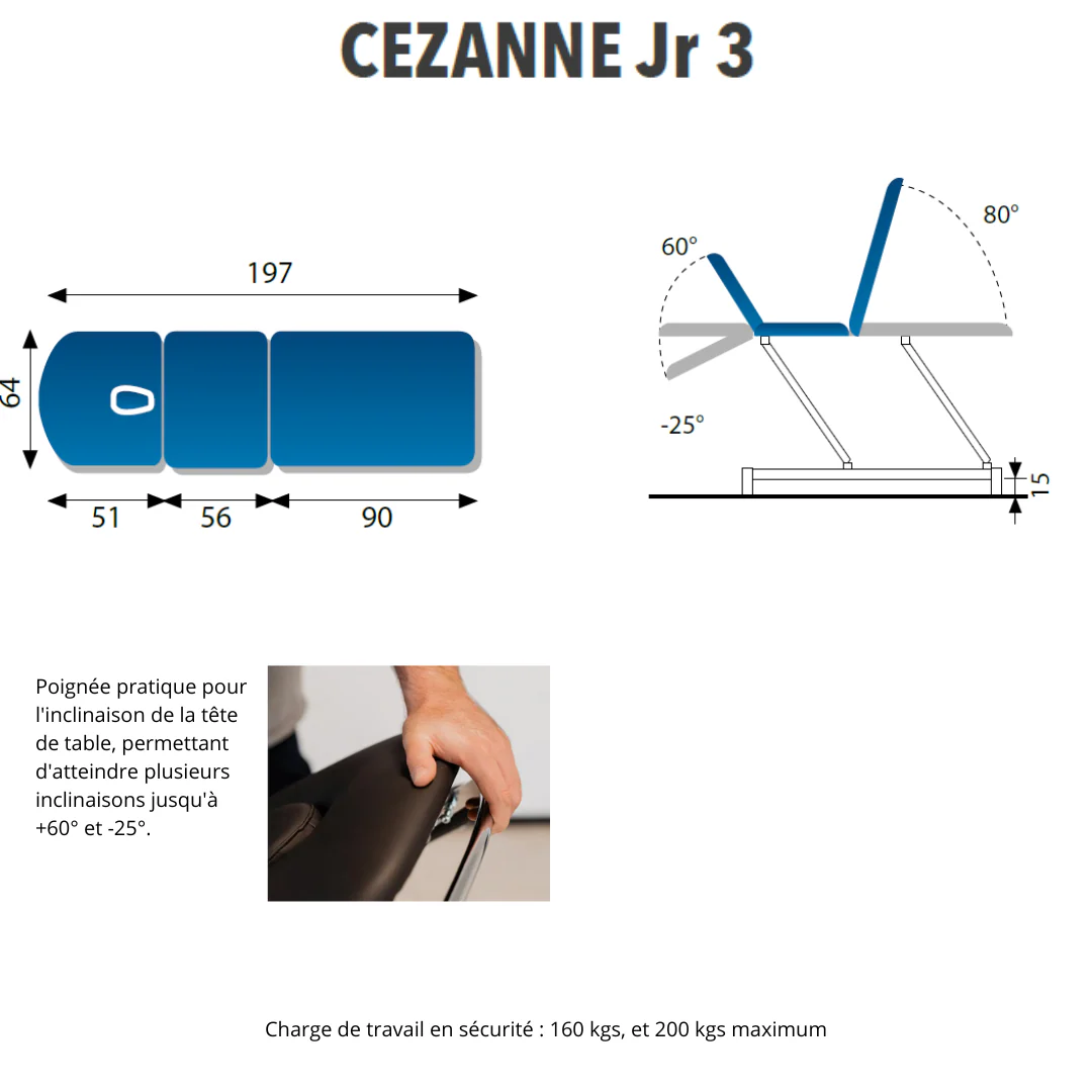Table de massage Cezanne JR - Image 2